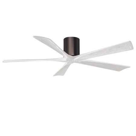Matthews Fan Co Irene-5H Flush Mounted 60 Ceiling Fan In Bronze/Matte White Blades IR5H-BB-MWH-60